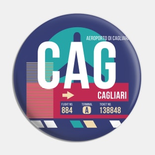 Cagliari, Italy (CAG) Airport Code Baggage Tag Pin