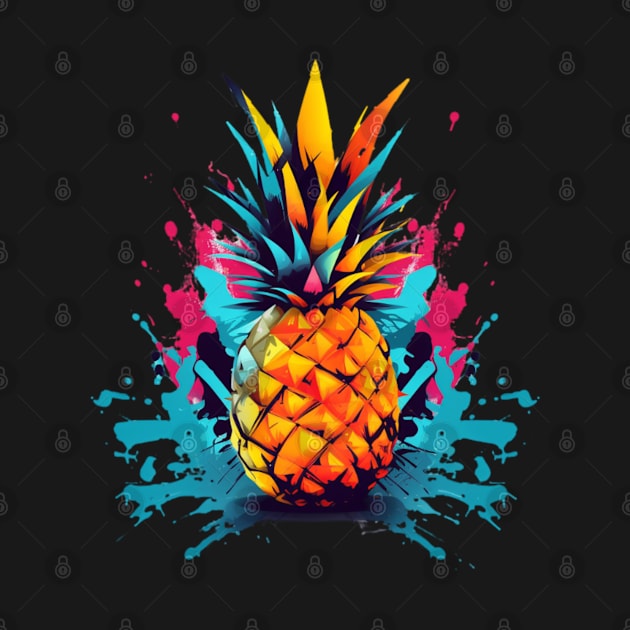 Juicy Pineapple Fruit Summer Splash by Nightarcade