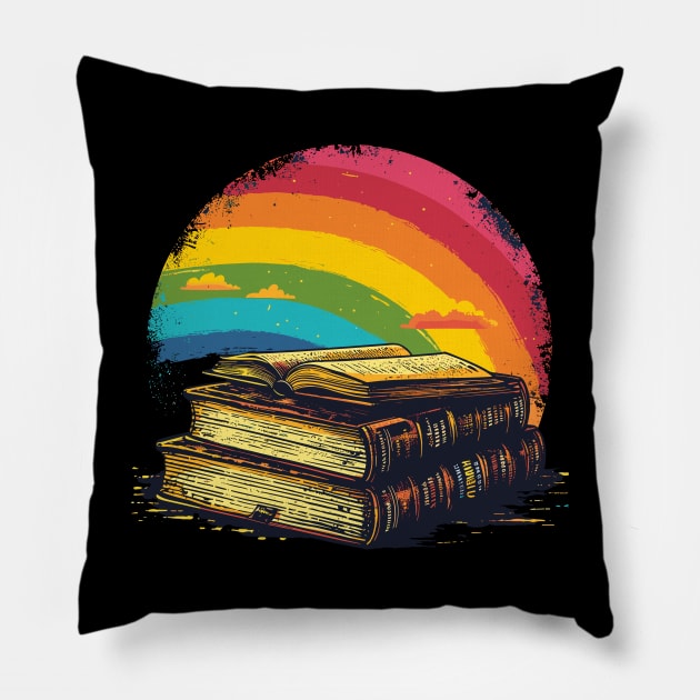 Retro 80s Reading Rainbow Tee LeVar Burton Homage T-Shirt Pillow by laverdeden