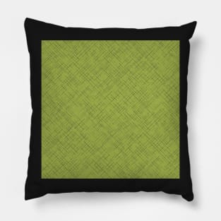 Timothy in Green and Blue Crosshatching Pillow