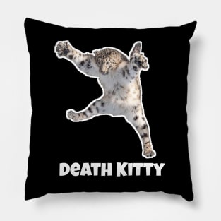 Death Kitty Snow Leopard Funny Cat Shirt Pillow