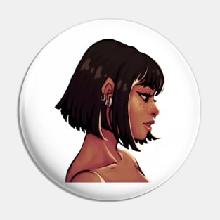 Girl Portrait Pin