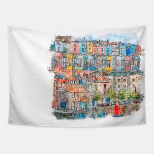 Bristol Harbour Landmark, Bristol Architecture Poster Tapestry