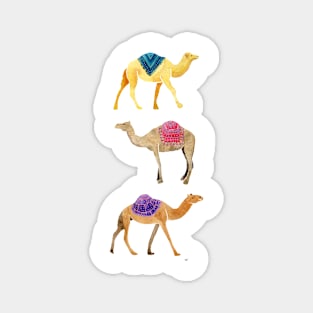 Watercolor Camels - Jewel & Yellow Magnet