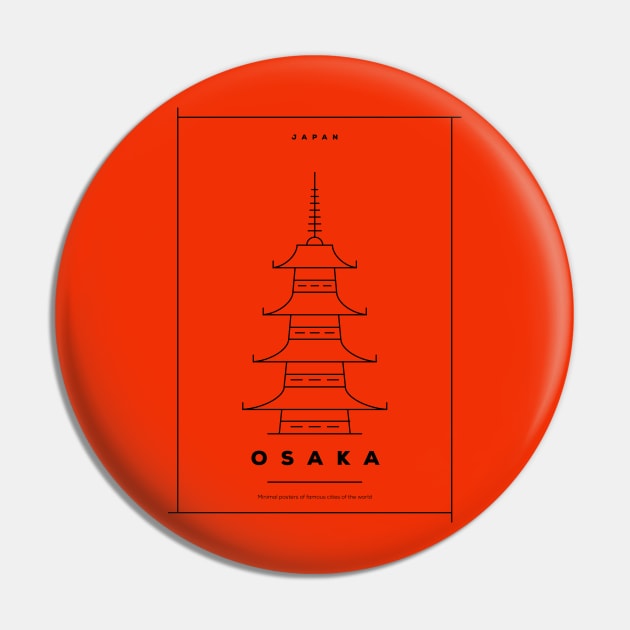 Osaka Minimal Poster Pin by kursatunsal