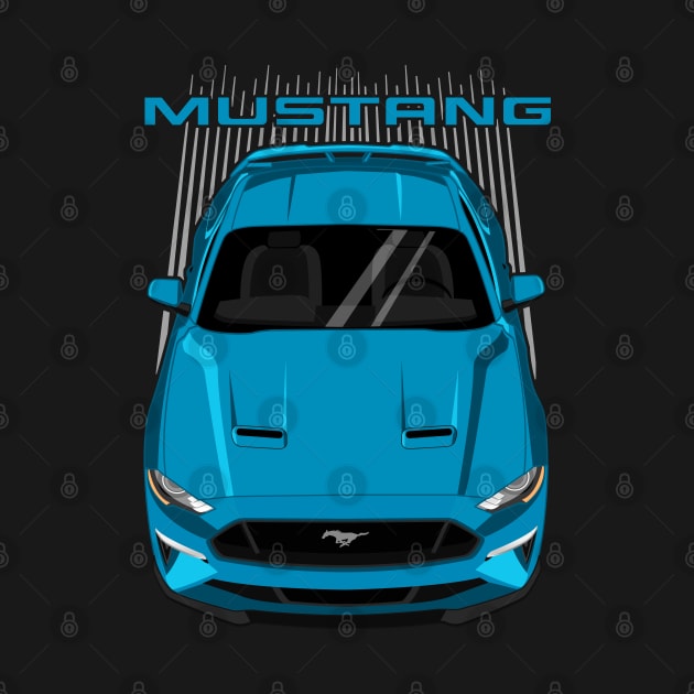 Mustang GT 2018 to 2019 - Velocity Blue by V8social