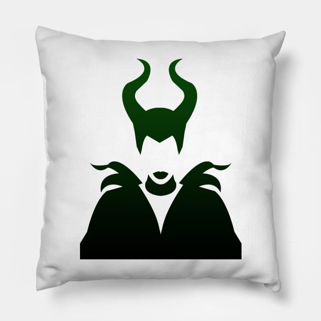 Maleficent Ombre / Green and Black Pillow by ijsw