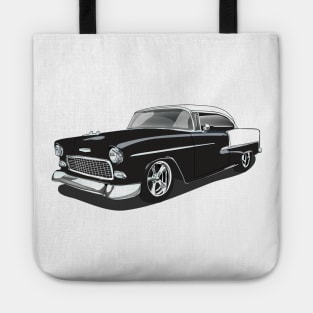 1955 Black Chevy Bel Air Print Tote