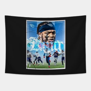 Derrick Henry Tennessee Sports Art Tapestry