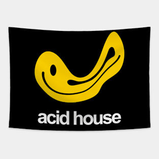 ACID HOUSE MUSIC - happyface destroy  yellow edition Tapestry