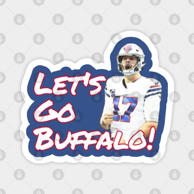 Josh Allen Let's Go Buffalo - Buffalo Bills - Magnet