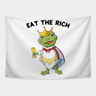 Eat The Rich Frog Tapestry