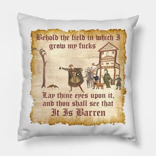 Behold The Field, Medieval Dank Meme Pillow