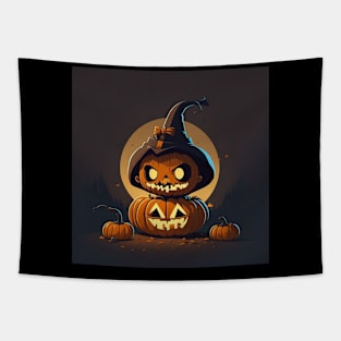 Witchy Pumpkins Halloween Tapestry