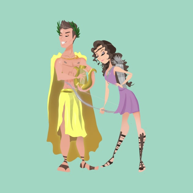 Apollo and Artemis by JonasEmanuel