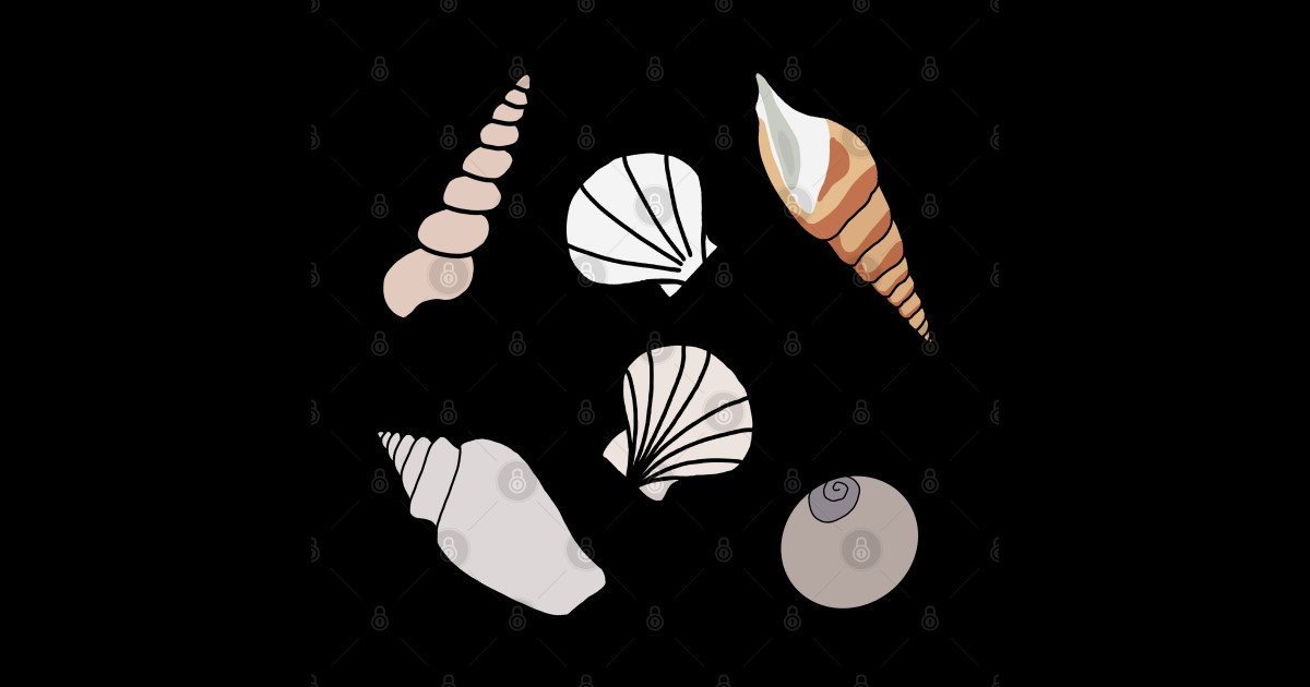 Sea Shells - Seashell - Sticker | TeePublic