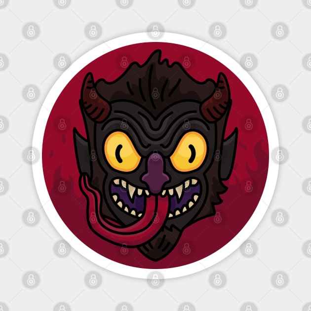 Merry Krampus 2021 Magnet by NeedlePig