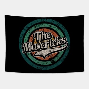 The Mavericks // Retro Circle Crack Vintage Tapestry