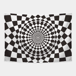 elegant Black White Mandala Art Tapestry