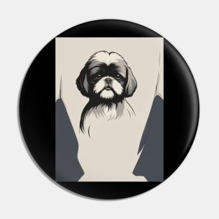 Shih Tzu Dog 1 - Japanese Retro Art Pin
