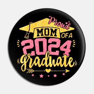 Mom Of A 2024 Graduate Senior 24 College Proud Mother Mama Pin