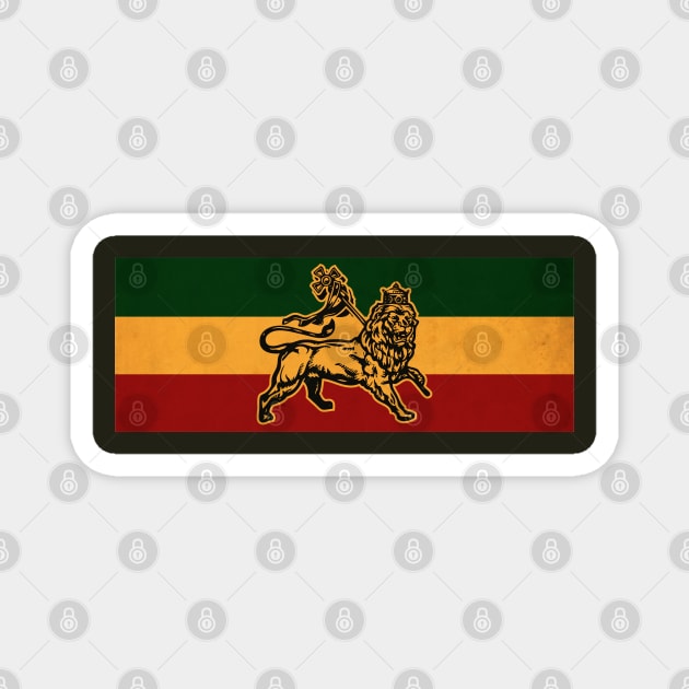 Rastafari Lion Jah Magnet by CTShirts