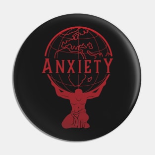 Ancient Greek Atlas God Anxiety Earth Globe Pin