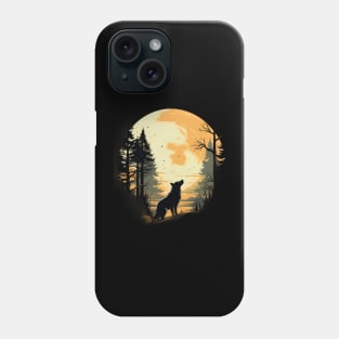 Wolf in a Forest in the Moonlight Phone Case