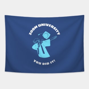 Funny Zoom university Tapestry