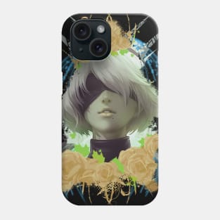 RobotGirl - Gold Roses Phone Case