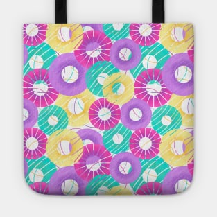 Fun Geometric Donuts Tote