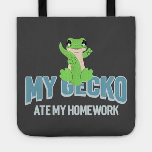 Geckos My Gecko Ate My Homework funny Tote