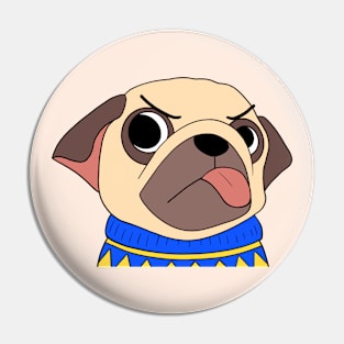 Funny Pug Pin