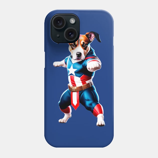 American Dog Doing kung Fu Phone Case by enyeniarts