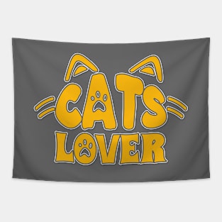 Cat Lover Yellow design Tshirt Mug Hoodie For cat moms Tapestry