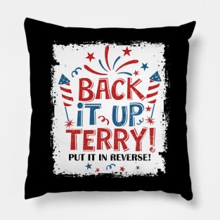 Retro Back Up Terry Back It Up Terry 4th Of July Fireworks Pillow