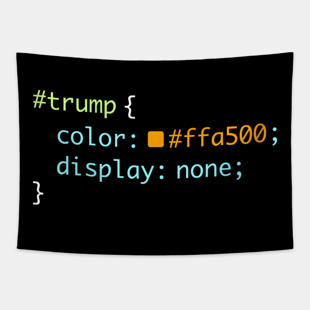 Web Design Anti Trump Funny CSS Programmer Developer Code Tapestry by mindeverykind