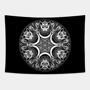 Sphynx Cat - Black and White  - Sunweaver Tapestry