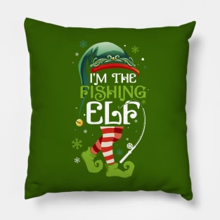 The Fishing Elf Christmas Party Elf Pillow