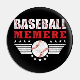 Womens Baseball Memere Ball Memere Mothers Day Pin