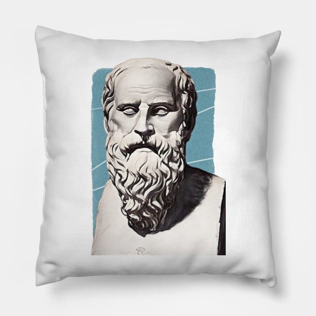 Greek Philosopher Diogenes illustration Pillow by Litstoy 