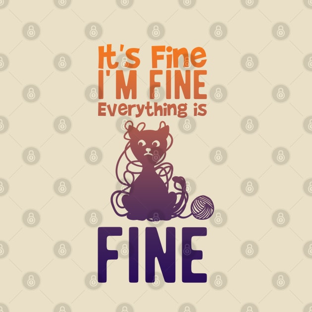 I am Fine Cat Bad Lucky Cat by piksimp