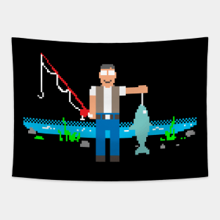 Retro Fishing Tapestry