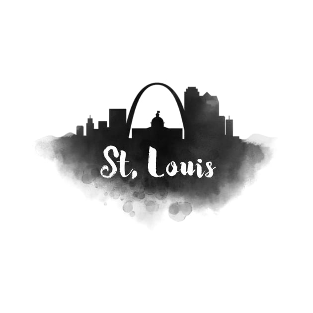 St. Louis watercolor by kursatunsal