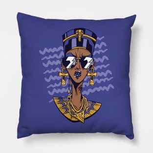 Awesome Modern Nefertiti Illustration Pillow