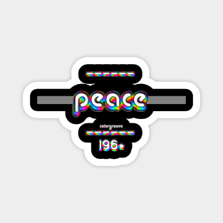 Peace 1960 ColorGroove Retro-Rainbow-Tube nostalgia (wf) Magnet