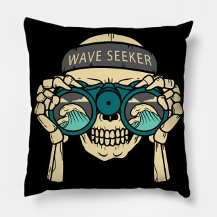 wave seeker skeleton Pillow