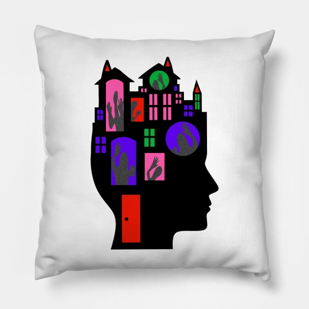 Haunted Head Pillow by Nerdpins