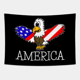 Eagle US Flag America Independence Day 4th July Tapestry