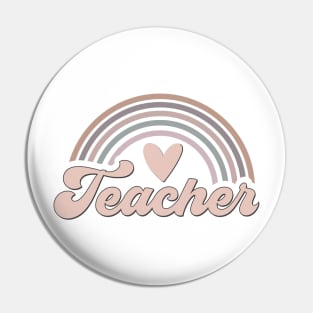 Teacher Appreciation Cute Retro Vintage Middle School Pin